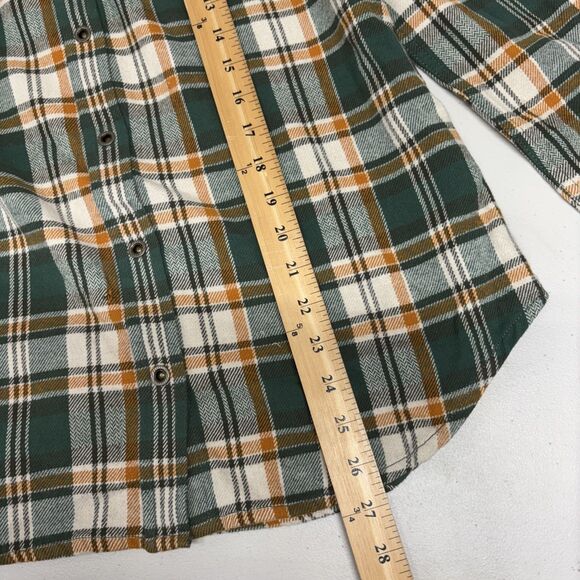 prAna Golden Canyon Flannel Small Womens Plaid Snap Button Shirt Oversized NWT - Picture 13 of 14